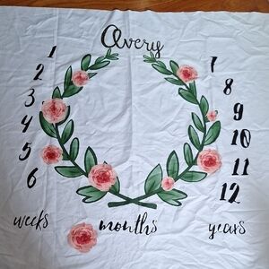 Floral Baby Milestone Blanket
